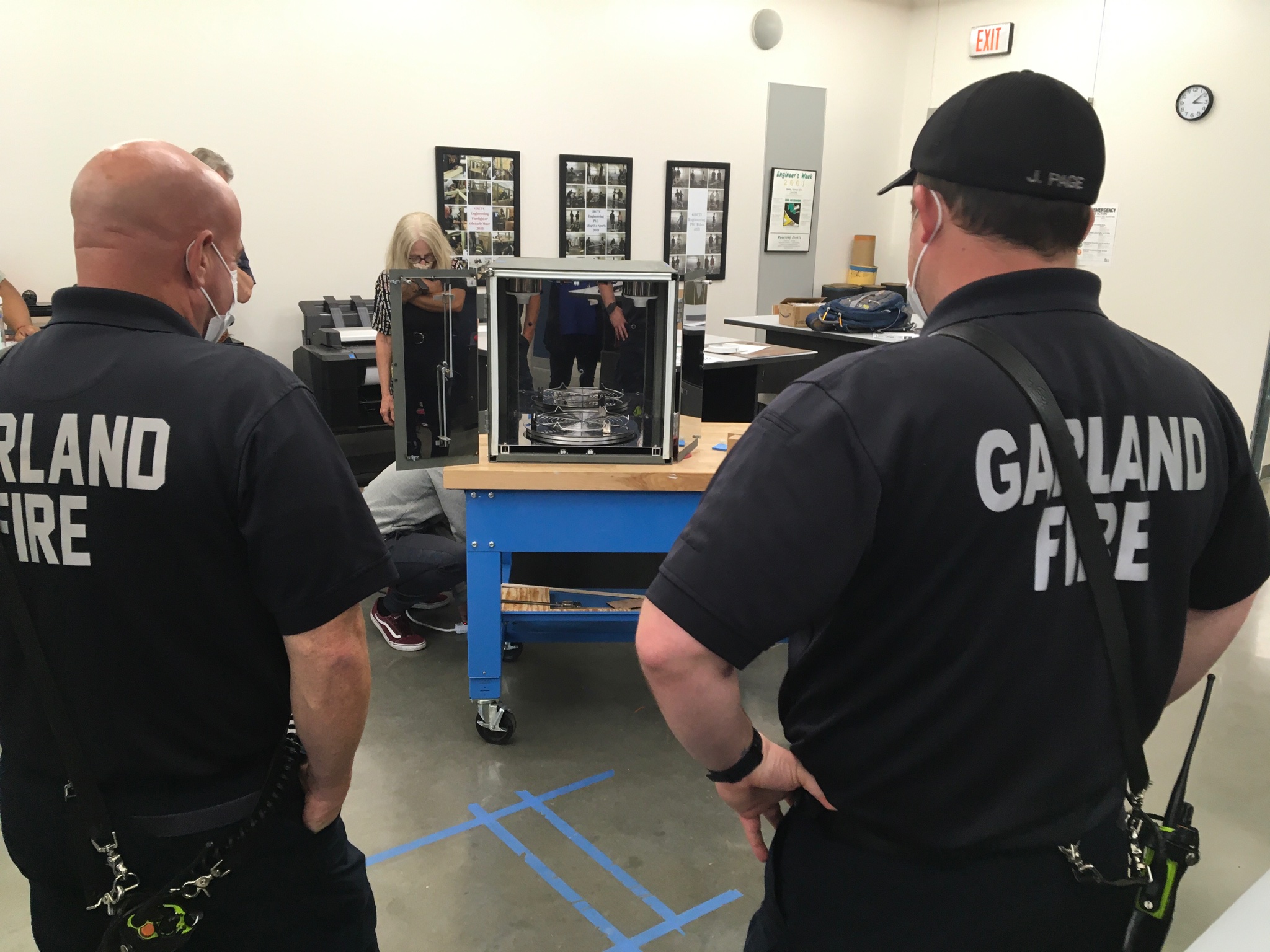 Gilbreath-Reed students with the Garland Fire Department